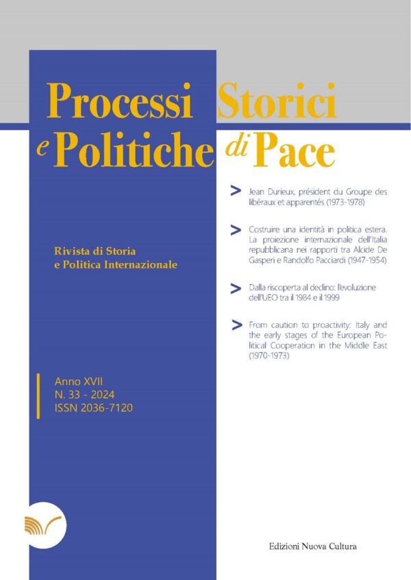 Rivista Processi Storici e Politiche di Pace n. 33 2024