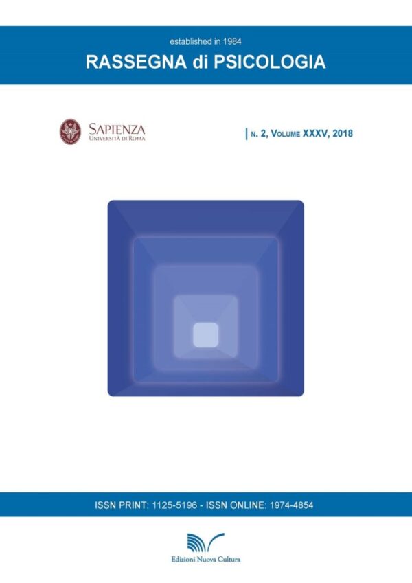 Rassegna di Psicologia Vol. XXXV, 2–2018