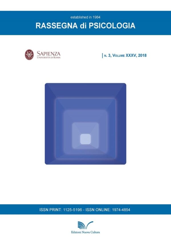Rassegna di Psicologia Vol. XXXV, 3-2018