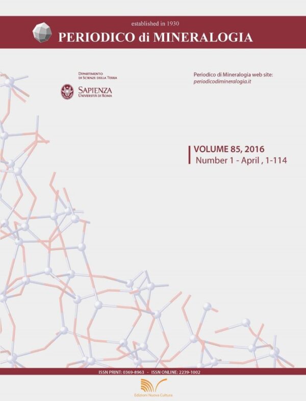 Periodico di Mineralogia Vol. 85, 1 aprile 2016