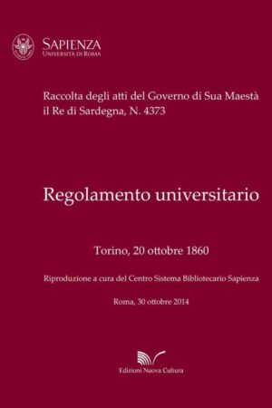 Regolamento universitario - 20 ottobre 1860