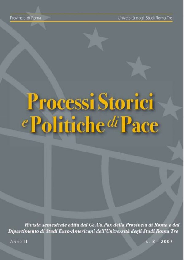 Rivista Processi storici e politiche di pace n. 3 2007